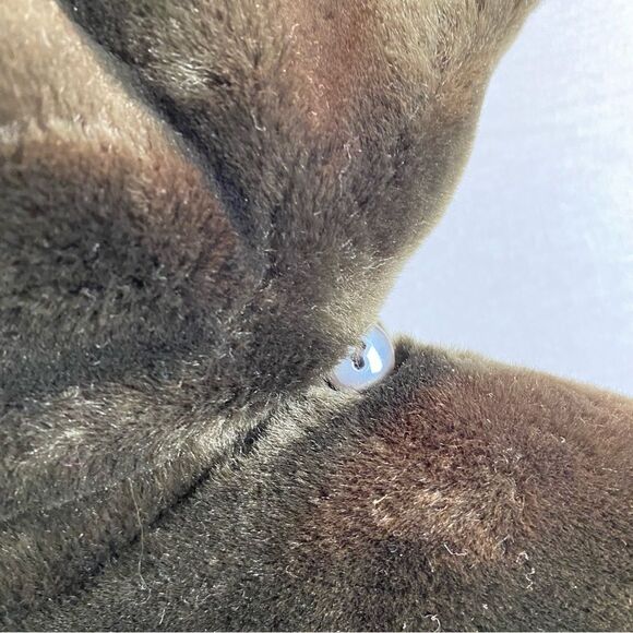 Ladies Dennis by Dennis Basco Brown Faux Fur Jacket with Hood Size Medium - Picture 8 of 8